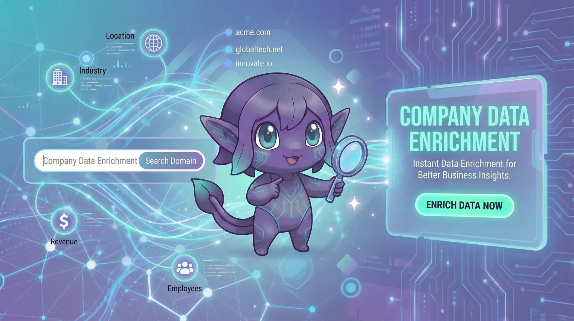 Company data enrichment pricing dashboard